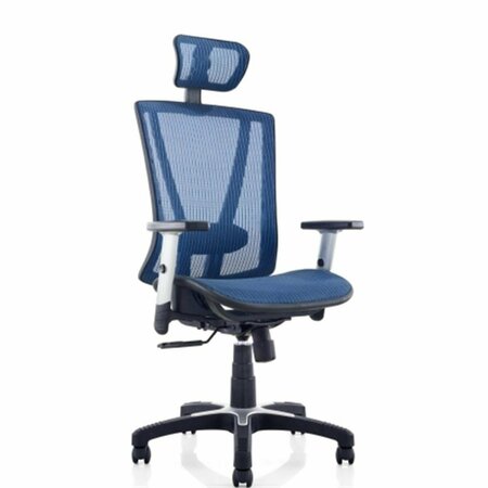 TEMPLETON Fully Meshed Ergo Office Chair with Headrest - Blue TE2848620
